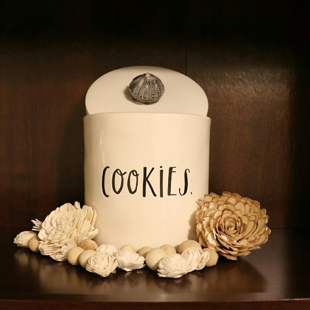 🆕 Rae Dunn Cookie Jar Crown Collection Stem Print - Picture 2 of 6